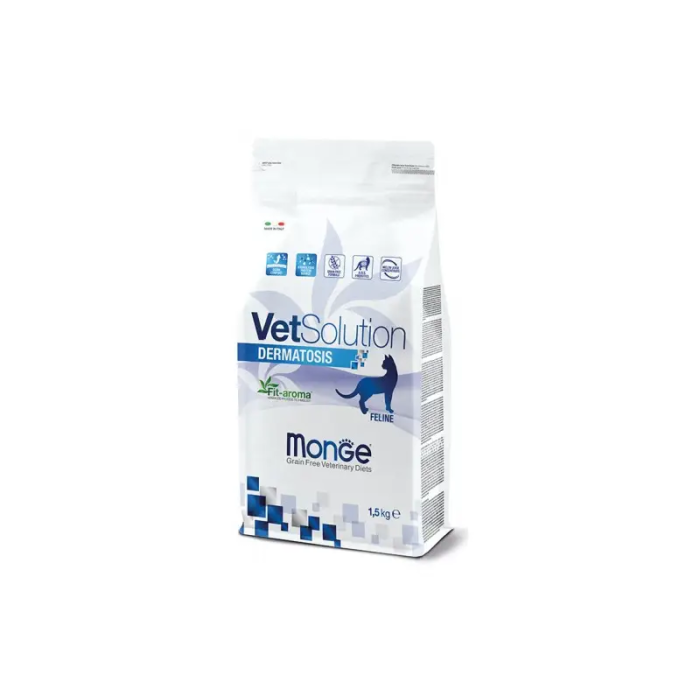 Monge VetSolution Cat Dermatosis sausas maistas katėms, turinčioms odos problemų, 1,5 kg