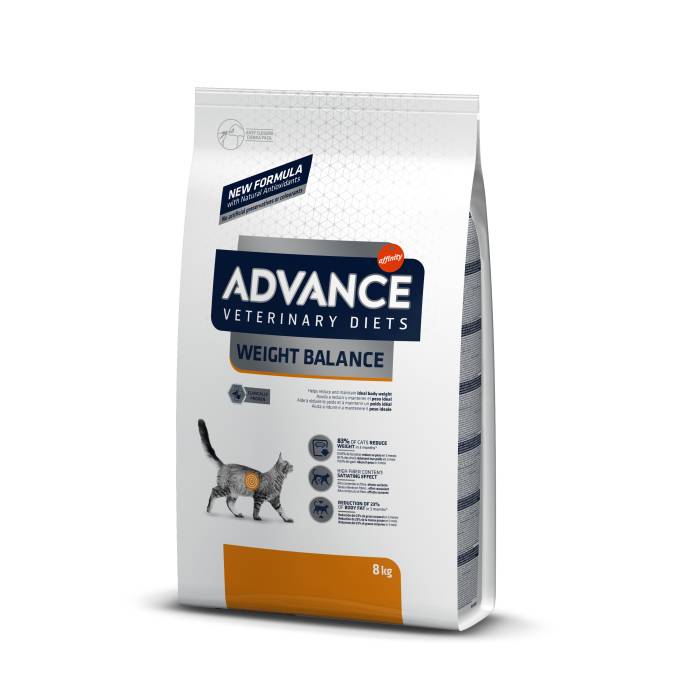 Advance Veterinary Diets Weight Balance sausas maistas katėms, turinčioms viršsvorio, 8 kg