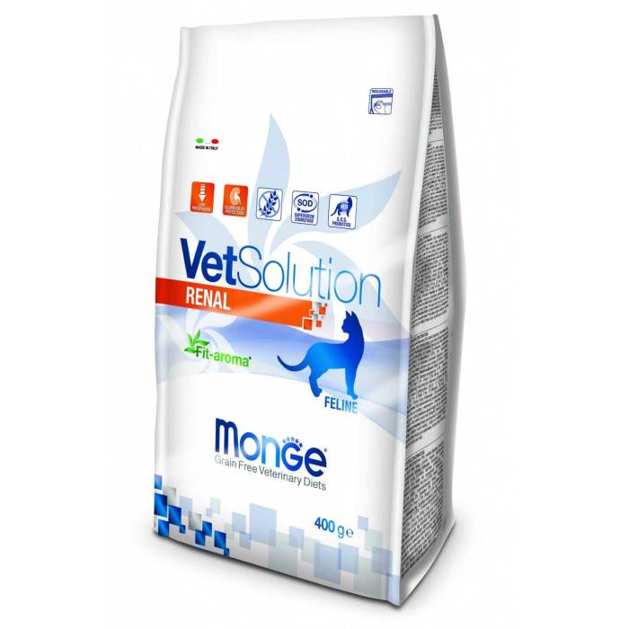 Monge VetSolution Cat Renal sausas maistas katėms, skirtas palaikyti inkstų funkciją, 400 g