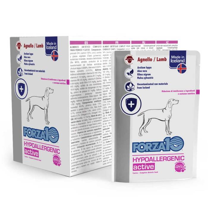 Forza10 Hypoallergenic ActiWet Lamb drėgnas maistas šunims,esant pašaro netoleravo reakcijoms, 100 g