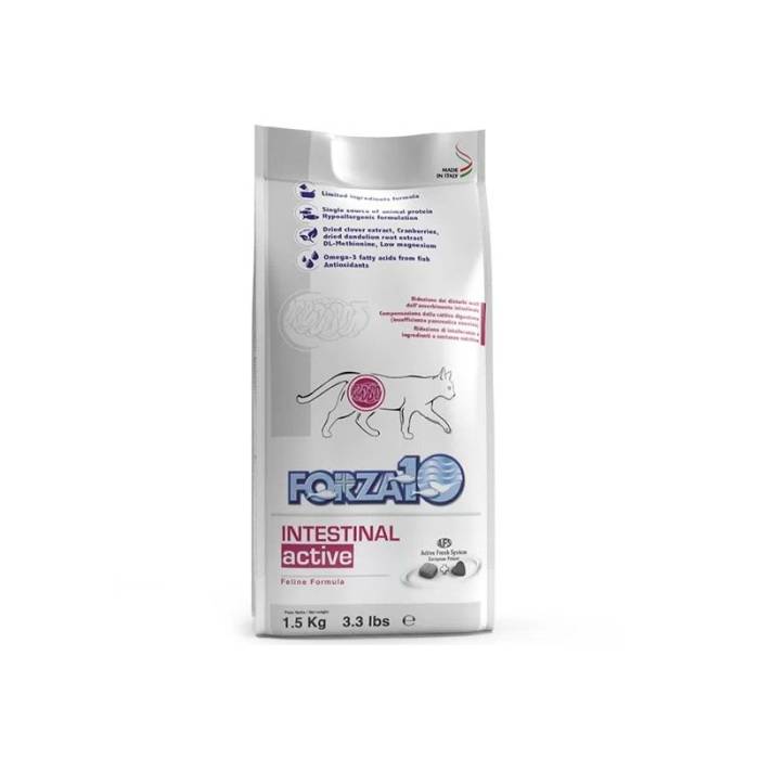 Forza10 Intestinal Active sausas maistas katėms, sergančioms virškinamojo trakto ligomis, 1,5 kg