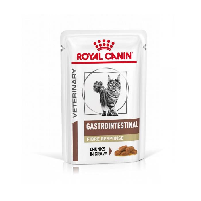 Royal Canin Veterinary Gastrointestinal Fibre Response drėgnas maistas katėms nuo vidurių užkietėjimo, 85 g