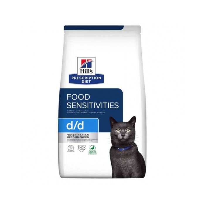 Hill's Prescription Diet Food Sensitivities d/d sausas maistas katėms, alergiškoms maistui, 1,5 kg