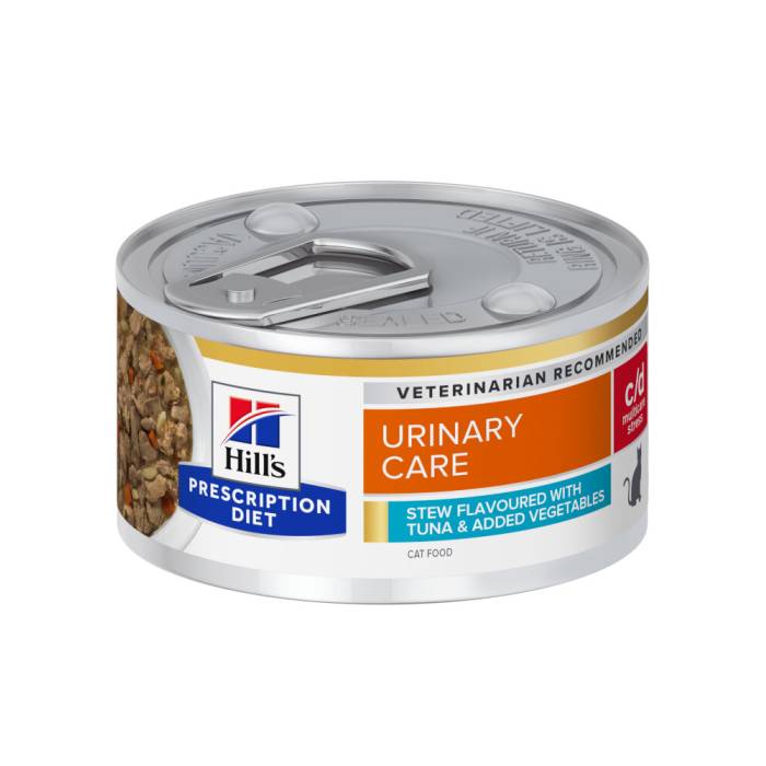 Hill's Prescription Diet Feline c/d Urinary Stress drėgnas maistas katėms, turinčioms šlapimo sistemos susirgimų su tunu ir daržovėmis, 82 g