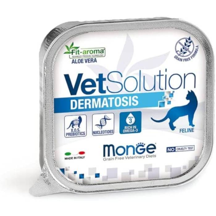 Monge VetSolution Cat drėgnas maistas katėms, turinčioms problemų dėl pernelyg didelio plaukų slinkimo, 100 g