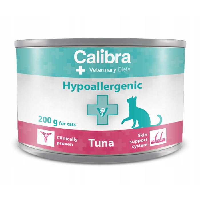 Calibra Veterinary Diets Cat Hypoallergenic Tuna drėgnas maistas alergiškoms katėms, 200 g