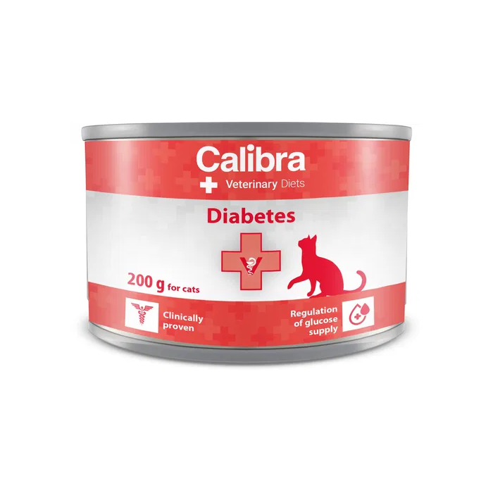 Calibra Veterinary Diets Cat Diabetes drėgnas maistas katėms, sergančioms cukriniu diabetu, 200 g