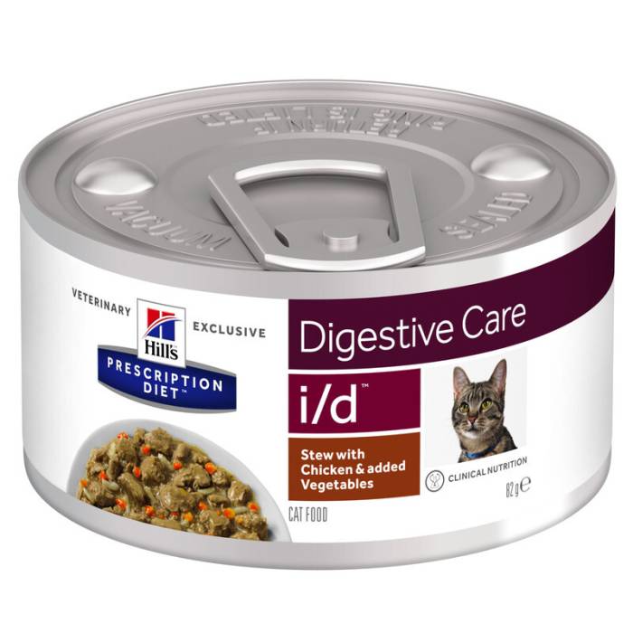 Hill's Prescription Diet Digestive Care i/d Chicken and Vegetables drėgnas maistas katėms, sergančioms virškinamojo trakto ligomis, 82 g