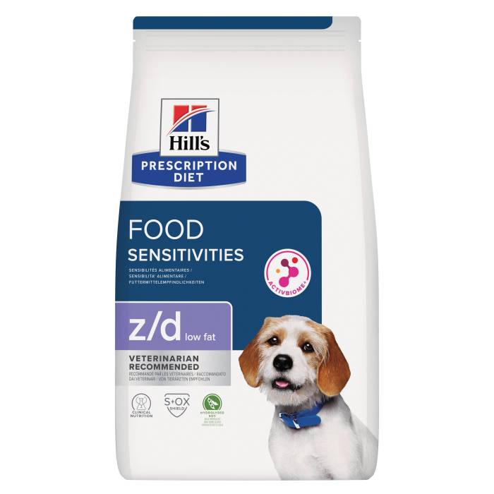 Hill's Prescription Diet Canine z/d Low Fat Hydrolyzed Soy sausas maistas šunims, jautriems pašarui, 3 kg