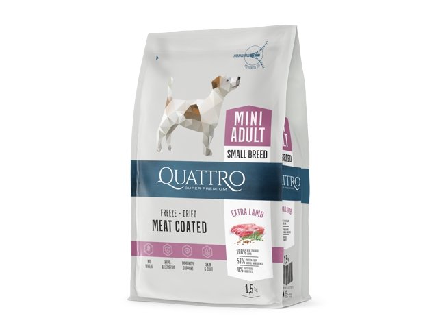 Quattro Mini Lamb su ėriena sausas mažų veislių šunų pašaras 1.5kg