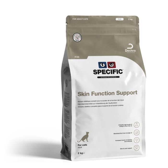 Specific FOD Skin Function Support sausas maistas katėms, kurias kamuoja dermatitas, 400 g