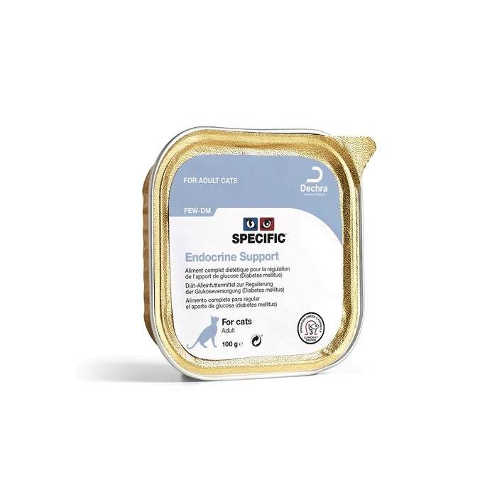 Specific FEW-DM Endocrine Support konservas katėms, turinčioms endokrininių sutrikimų, 7 x 100 g