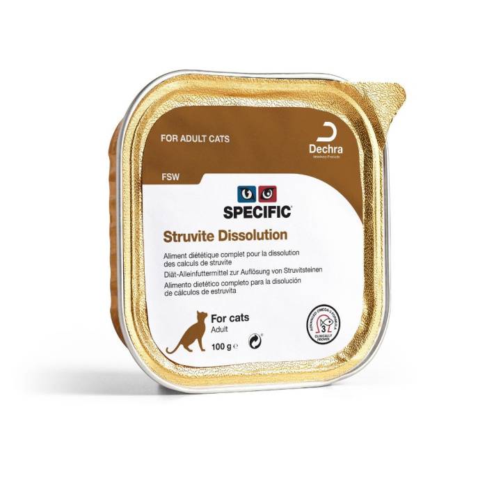 Specific FSW Struvite Dissolution konservas katėms, nuo struvitų kristalų ir akmenų susidarymo, 7 x 100 g