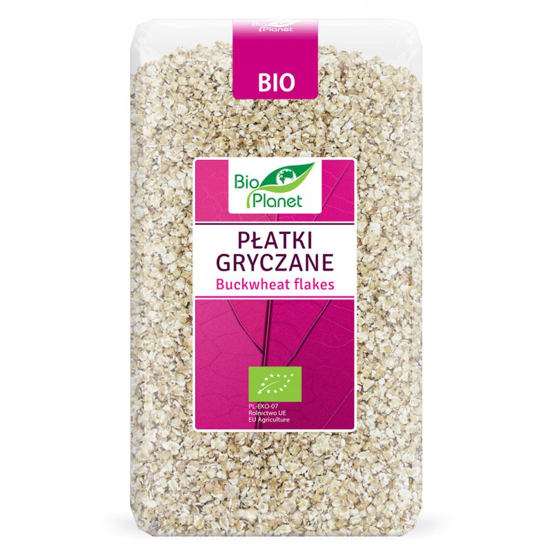 Ekologiški grikių dribsniai BIO PLANET, 600 g