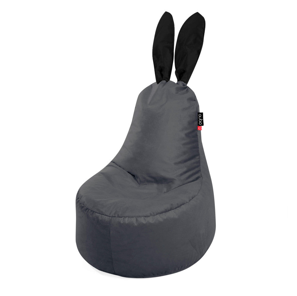 Qubo™ Mommy Rabbit Black Ears Roche VELVET FIT sėdmaišis