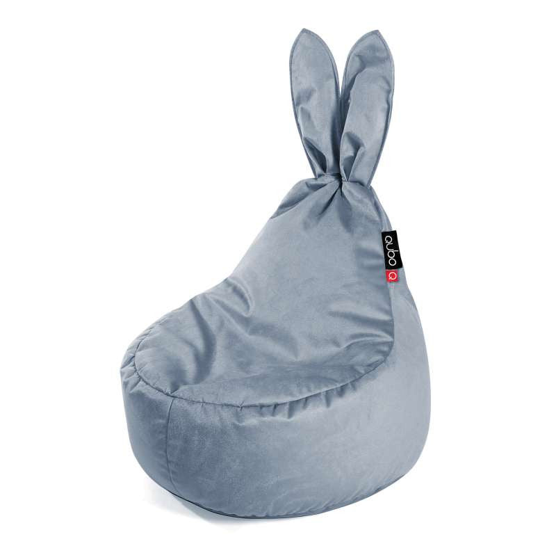 Qubo™ Baby Rabbit Slate VELVET FIT sėdmaišis