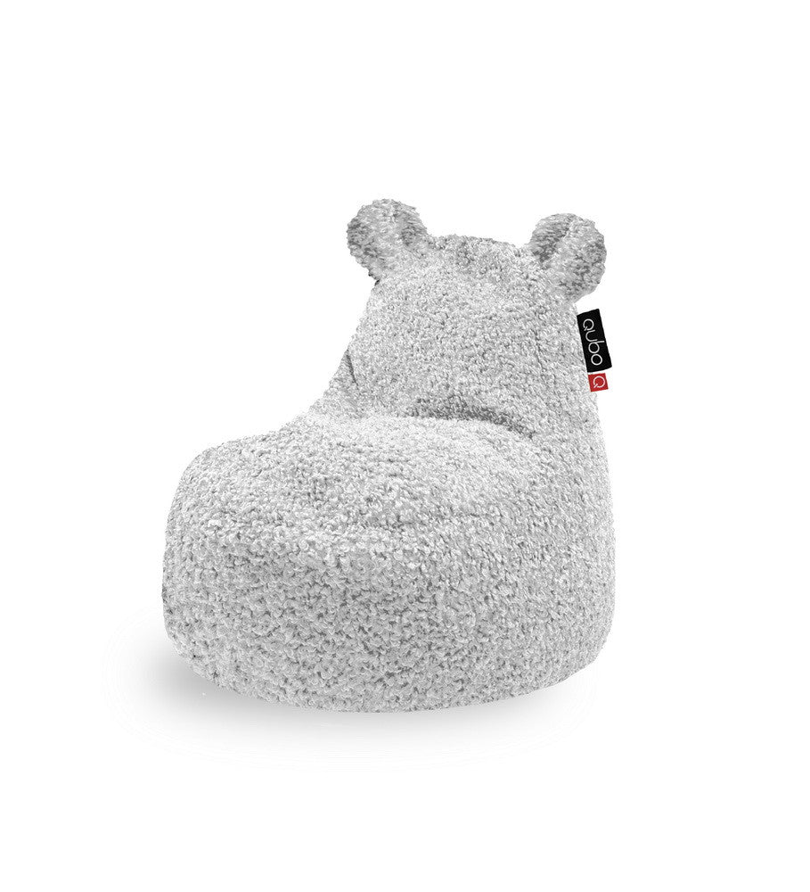 Qubo™ Teddy Snowdrop FLUFFY FIT sėdmaišis