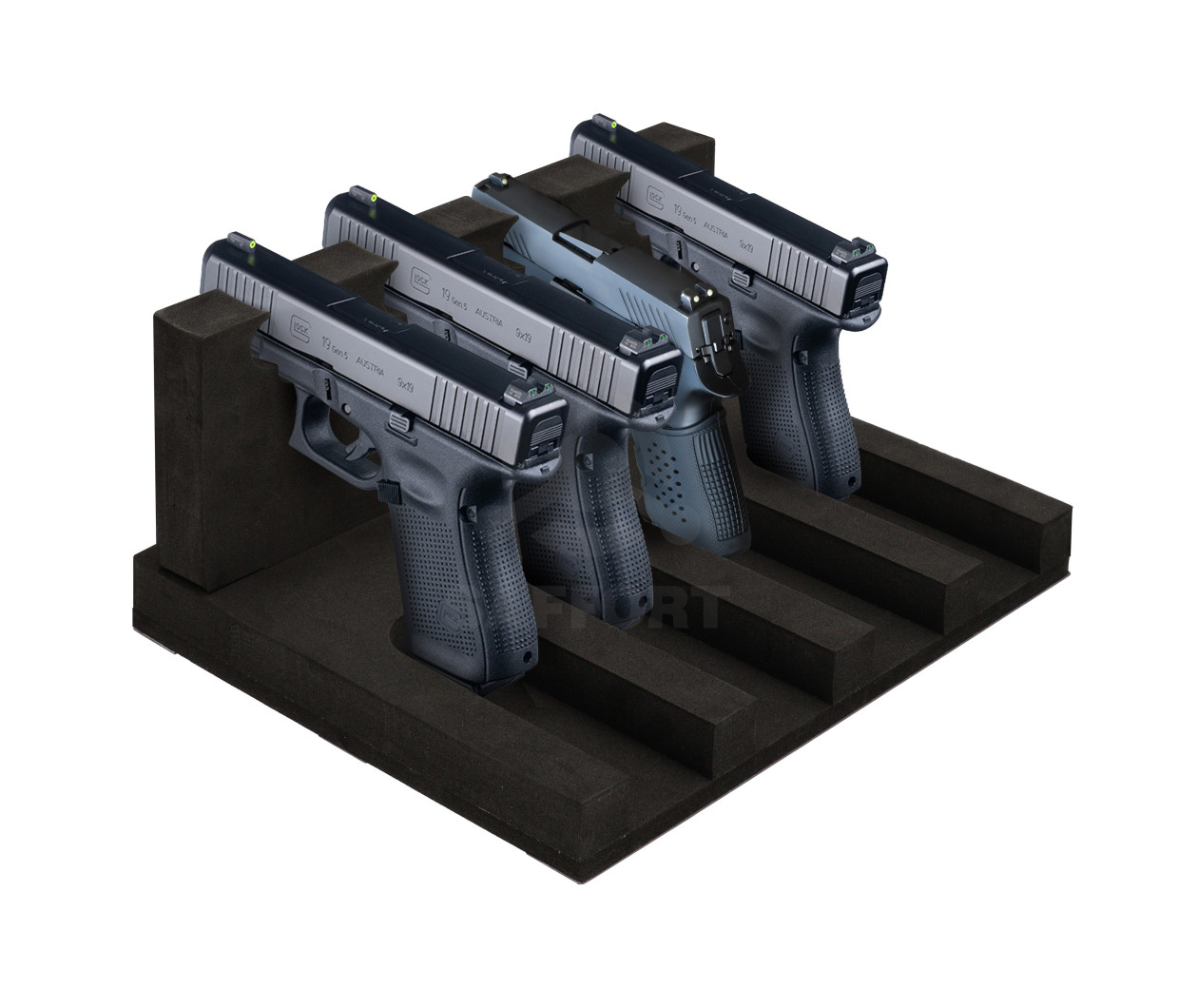 Brihard 4-guns 3D Foam Holder pistoletų stovas