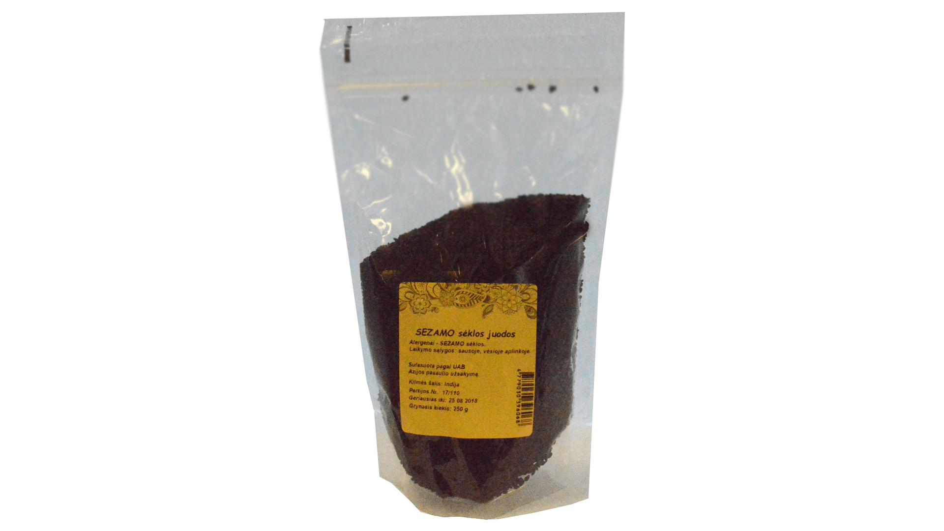Sezamo sėklos juodos, 250 g
