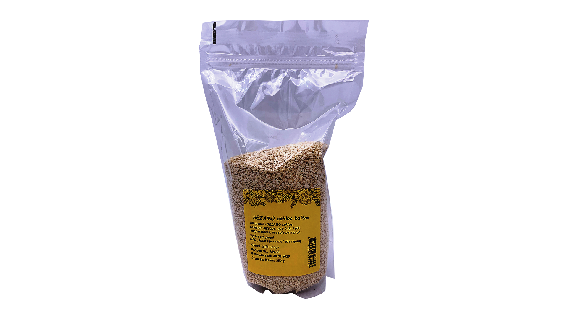 Sezamo sėklos baltos, 250 g