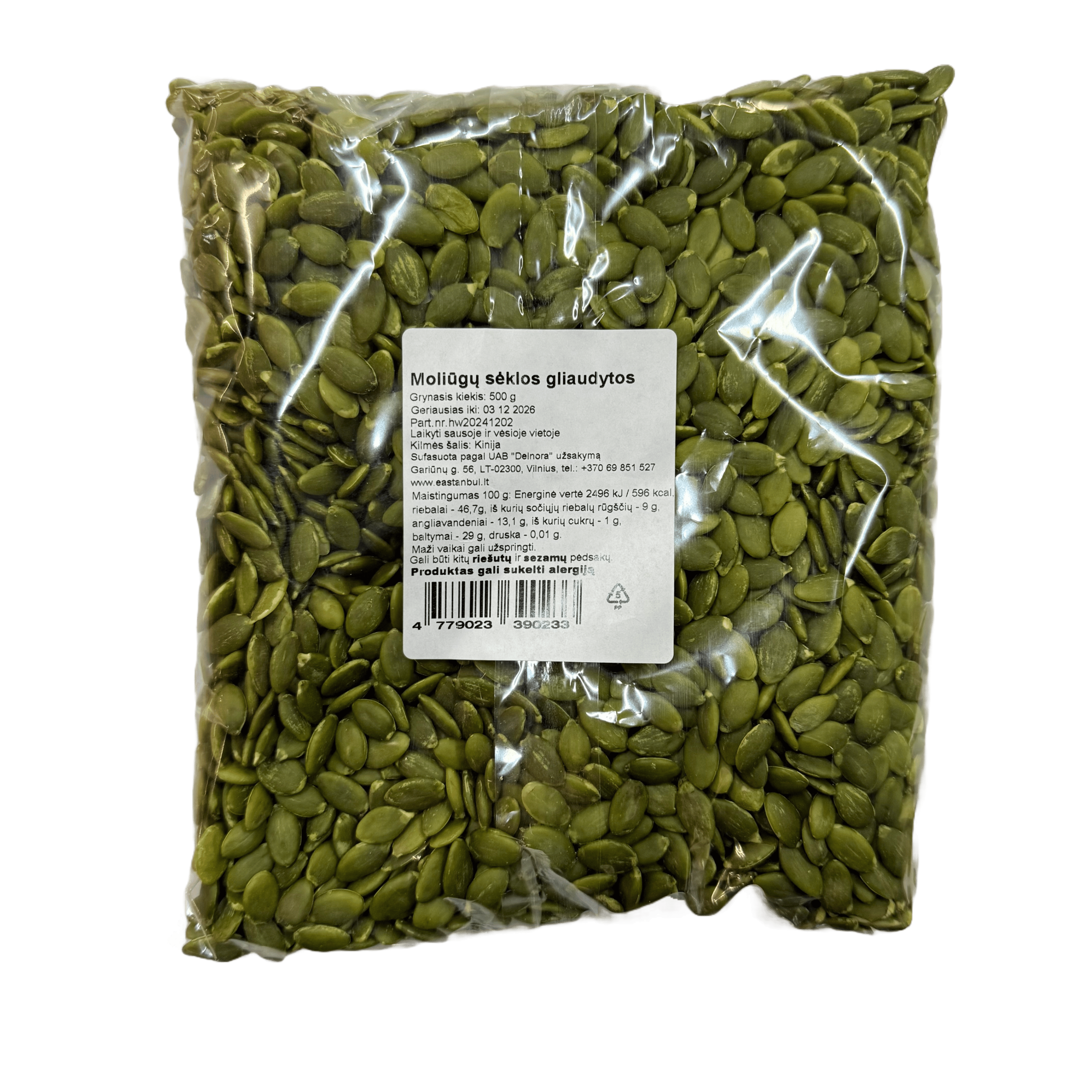 Moliūgų sėklos gliaudytos, 500g