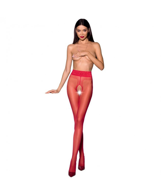 PASSION WOMAN TIOPEN 001 RED STOCKINGS SIZE 1/2