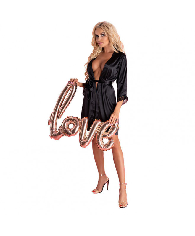 LIVCO CORSETTI FASHION - ARILADYEN DRESSING GOWN + PANTY BLACK : Dydis - L/XL