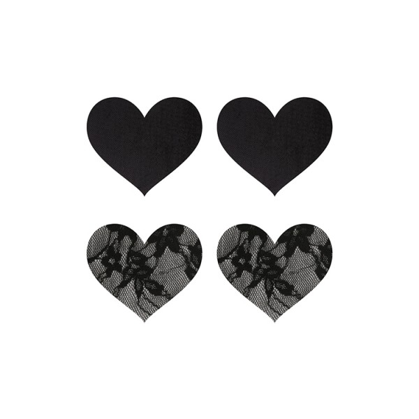 Peekaboo pasties satin and lace hearts