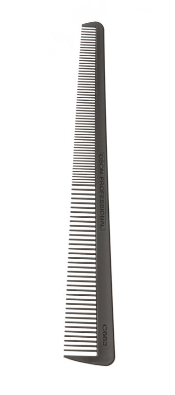 Plaukų šukos OSOM Professional Black Cutting Comb OSOMPRO683BLK, antibakterinės