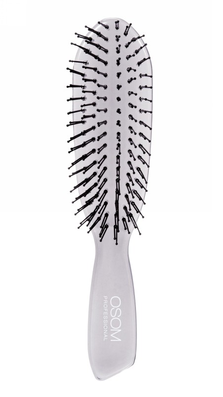 Šepetys plaukams OSOM Professional Scalp & Detangling Brush OSOMP2254, skirtas plaukų iššukavimui, skaidrus
