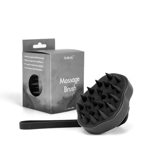 Bellody Scalp Massage Brush Masažinis plaukų šepetys, Classic Black
