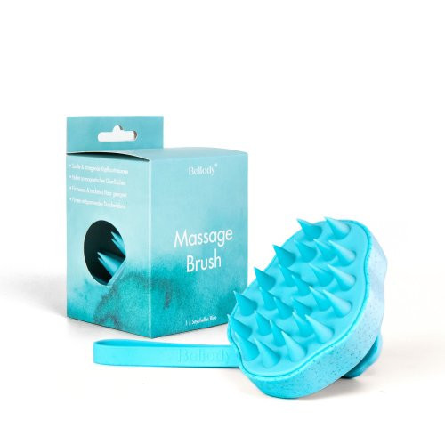 Bellody Scalp Massage Brush Masažinis plaukų šepetys, Seychelles Blue