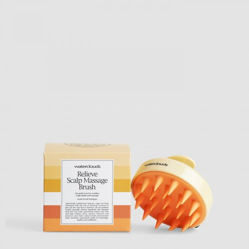 Waterclouds Relieve Scalp Massage Brush Rankinis masažuoklis plaukams, Yellow