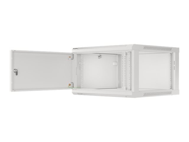LANBERG Wall mount cabinet 19inch 12U 600x450 steel doors grey flat pack