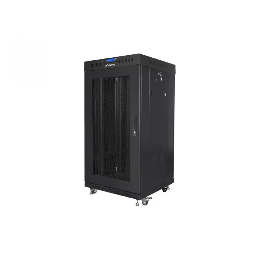 LANBERG Rack Cabinet 19inch Free-Standing 22U/600X600 Flat Pack With Mesh Door LCD Black V2