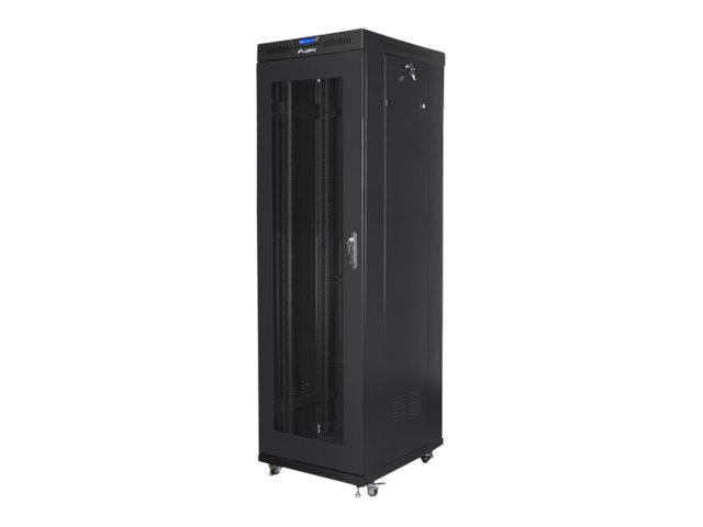 LANBERG free standing rack 19inch cabinet 42U 600x800 mesh door LCD flat pack black