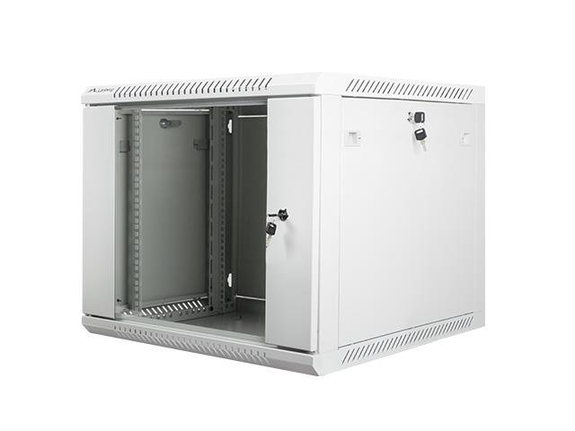 Pakabinama instaliacinė spinta Lanberg 19'' 9U 600x600mm pilka (stiklinės durys)