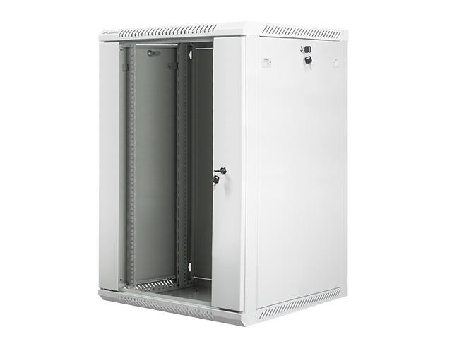 Pakabinama instaliacinė spinta Lanberg 19'' 18U 600x600mm pilka(stiklinės durys)