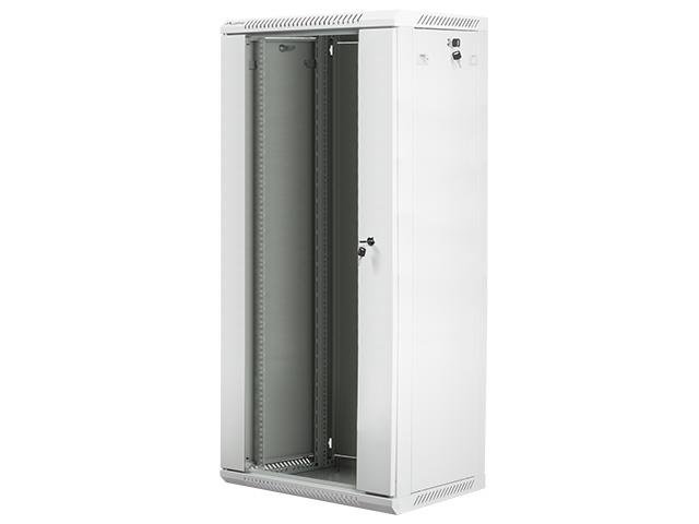 Pakabinama instaliacinė spinta Lanberg 19'' 27U 600x450mm pilka(stiklinės durys)