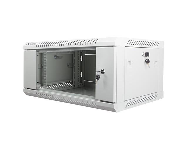 Pakabinama instaliacinė spinta Lanberg 19'' 4U 600x450mm pilka (stiklinės durys)