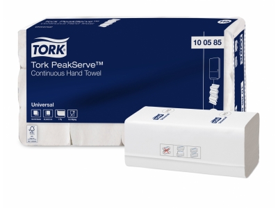 100585 H5 Popieriniai rankšluosčiai Tork PeakServe Continuous 100585