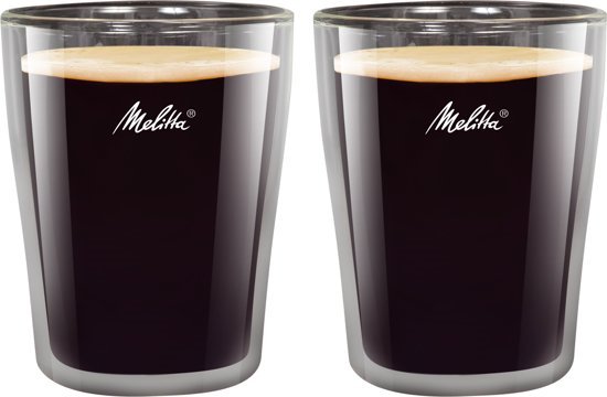 MELITTA dvigubo stiklo puodeliai, 200 ml.