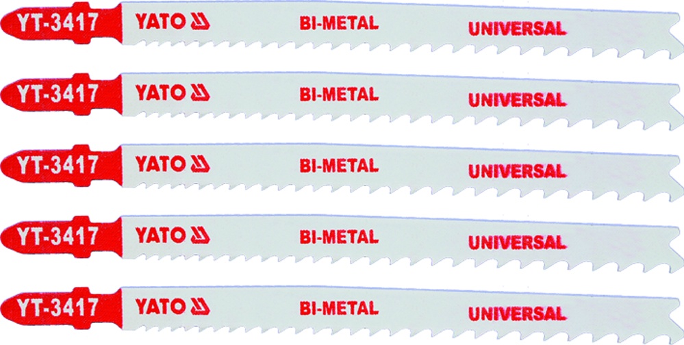 Pjūkliukai siaurapjūkliui 5vnt, 10~5TPI / 2.4~5.0mm (universalūs) (YT-3417)