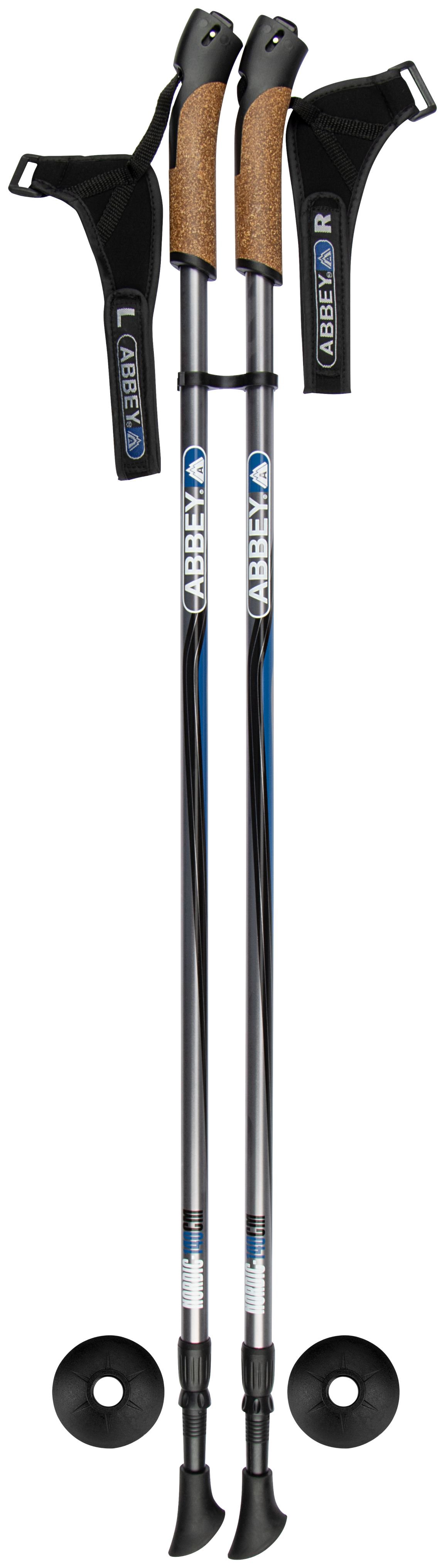 Šiaurietiško ėjimo lazdos ABBEY NORDIC WALKING 21SR ZZB Silver grey/Black/Blue