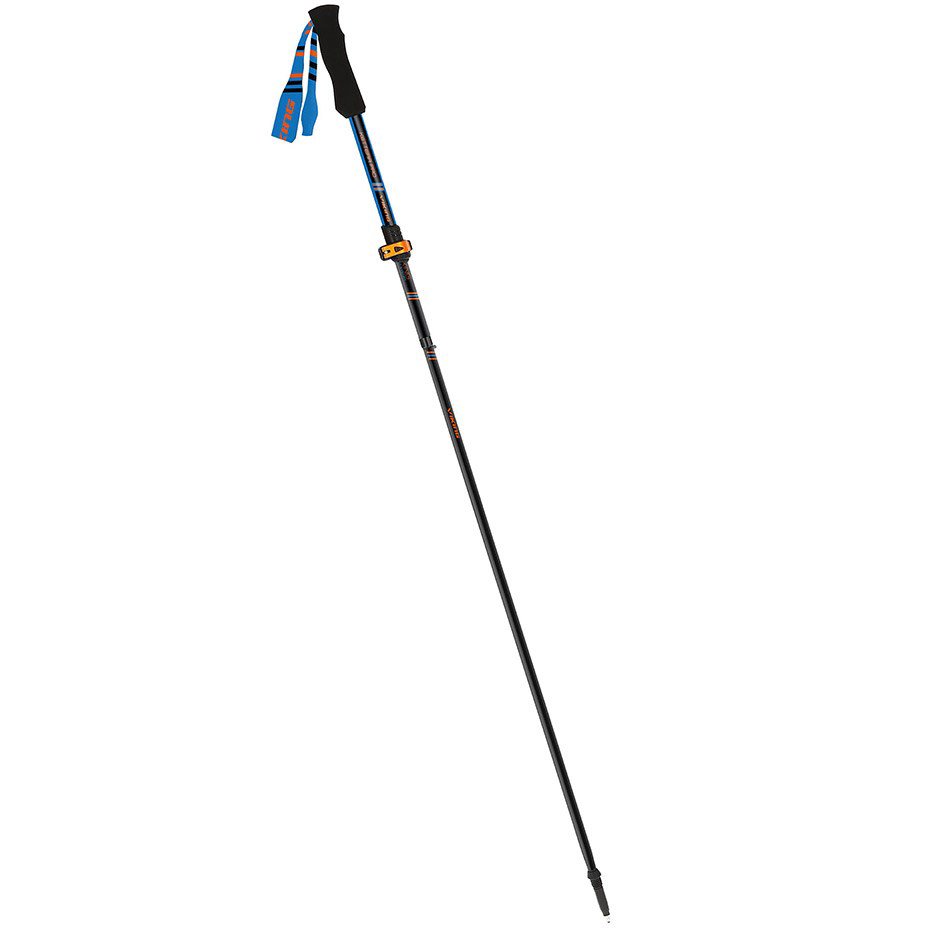 Šiaurietiško ėjimo lazdos Viking Kettera Pro juoda-mėlyna-oranžinė, 115-135cm