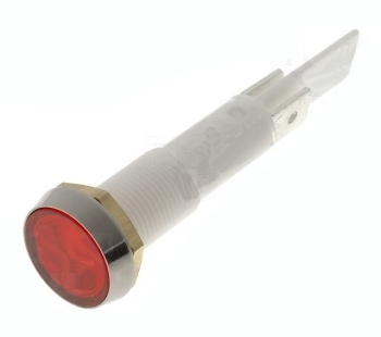 Signalinė lemputė 230V Ø10mm raudona
