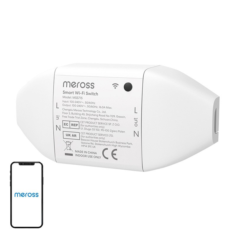 "Meross" MSS715MA-UN "WiFi" išmanusis jungiklis (matinis)