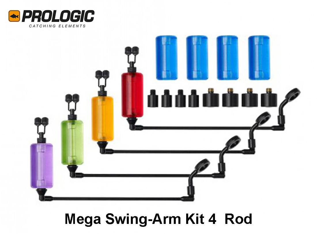 Kibimo indikatorius Prologic K1 Mega Swing-Arm Kit 4 Rod R, Y, G. B, P .