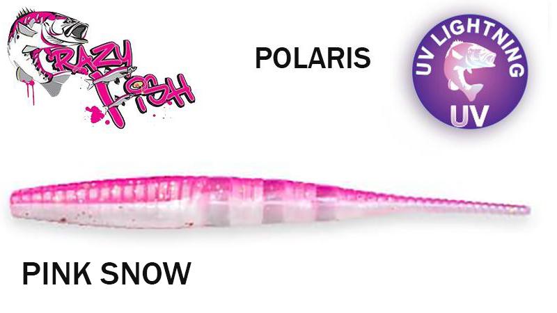 Guminukas Crazy fish Polaris 10.0 cm PINK SNOW Plaukiantis Kalmaro