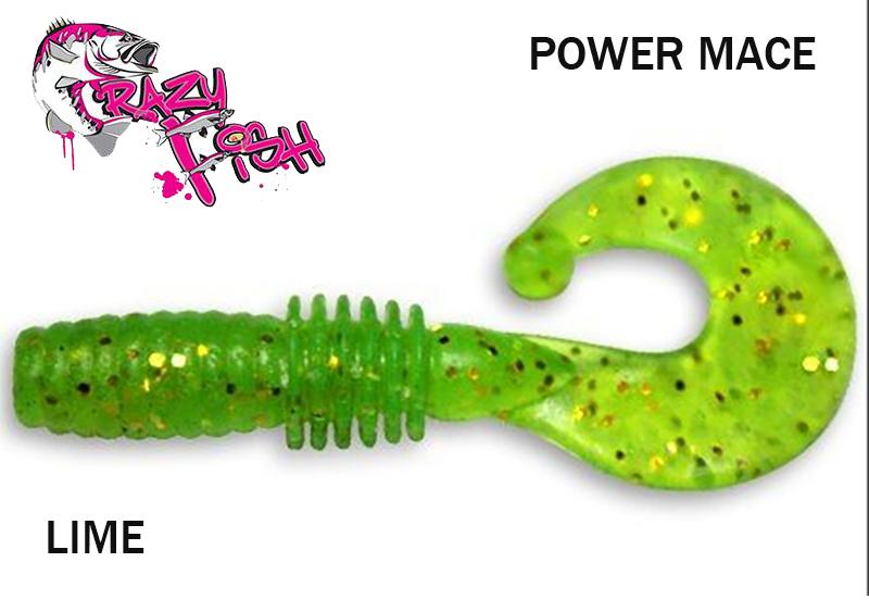 Guminukas Crazy fish Power Mace LIME 4 cm Anyžiai